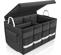 spshi Car Boot Storage Box for VW ID.3 2019-2020 2021 2022 2023 2024 2025 Heavy Duty Organiser with Anti-Slip Base Velcro Strips Reinforced Side Walls Waterproof Oxford Fabric Foldable and Stable