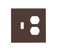 Spshian Brown Outlet Covers 2 Gang Combination 1 Toggle/1 Duplex Light Switch Cover Decorative Gfci Wall Plate Electrical Receptacle Switch Plate Cover Plug Faceplate for Kitchen Decor