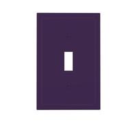Spshian Dark Purple Single Toggle Light Switch Cover Plate Decorative 1 Gang Outlet Covers Wall Plate Cover Electrical Device Switch Plate Covers Dimmer Faceplate for Living Room Decor