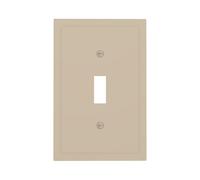 Spshian Khaki Single Toggle Light Switch Cover Plate Decorative 1 Gang Outlet Covers Wall Plate Cover Electrical Device Switch Plate Covers Dimmer Faceplate for Living Room Decor