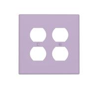 Spshian Lavender Purple Decorator Outlet Covers 2-Gang Duplex Light Switch Covers Decorative Gfci Wall Plate Covers Electrical Receptacle Switch Plate Cover Plug Faceplate for Kitchen Decor