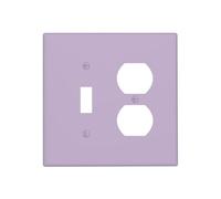 Spshian Lavender Purple Outlet Covers 2 Gang Combination 1 Toggle/1 Duplex Light Switch Cover Decorative Gfci Wall Plate Electrical Receptacle Switch Plate Cover Plug Faceplate for Kitchen Decor