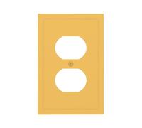 Spshian Mustard Yellow 1 Gang Duplex Outlet Covers Decorative Single Light Switch Covers Electrical Receptacle Wall Plate Plug Switch Plate Cover Dimmer Dual Outlet Faceplate for Bedroom Decor