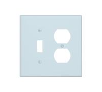 Spshian Pale Blue Outlet Covers 2 Gang Combination 1 Toggle/1 Duplex Light Switch Cover Decorative Gfci Wall Plate Electrical Receptacle Switch Plate Cover Plug Faceplate for Kitchen Decor