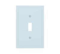 Spshian Pale Blue Single Toggle Light Switch Cover Plate Decorative 1 Gang Outlet Covers Wall Plate Cover Electrical Device Switch Plate Covers Dimmer Faceplate for Living Room Decor