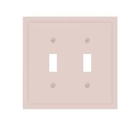 Spshian Plush Pink Double Toggle Light Switch Covers Decorative 2 Gang Wall Plate Cover Dual Device Electrical Switch Plate Cover Dimmer Faceplate for Bedroom Decor