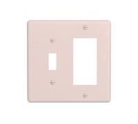 Spshian Plush Pink Outlet Covers 2 Gang Combination Light Switch Covers Decorative Toggle Rocker/Decora Wall Plate Plug Electrical Receptacle Switch Plate Cover Dimmer Faceplate for Kitchen Decor