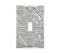 Spshian Victorian Floral Single Toggle Switch Cover Plate, Ornate Baroque Decorative Wall Plate for Living Room, Bedroom, Bathroom, Vintage & French Country Home Decor - Antique Copper Finish
