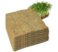SPSMOKH 8 Pack Hemp Jute Microgreens Growing Mats 25x25 CM Organic Seed Sprouting Mats for Hydroponic Seed Starter Trays Indoor Gardening