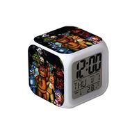 SPSMOKH Anime Cartoon Student Electronic Alarm Clock Game Night Light LED Alarm Clock Multi-function Display for Boys and Girls (5, 8 * 8CM)