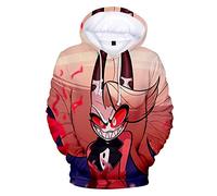 SPSMOKH Hazbin Hotel Alastor Anime Hoodies 3D Digital Printing Women Men Long Sleeve Pullover Hooded Sweashirts Cosplay Streetwear Anime Clothes (XL, C)