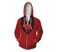 SPSMOKH Hazbin Hotel Printed Hoodie Alastor Angel Dust Anime Character Sweatshirt Boys Girls Pullover Jacket Tops (5XL, B5)