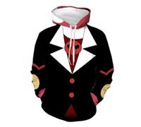 SPSMOKH Hazbin Hotel Printed Hoodie Alastor Angel Dust Anime Character Sweatshirt Boys Girls Pullover Jacket Tops (XXL, B2)
