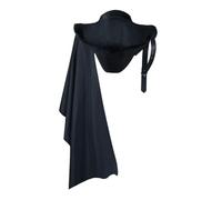 SPSMOKH Medieval Steampunk Cloak Shawl with Collar Lace Up Retro Gothic Shoulder Cowl Rock Vintage Cape Halloween Cosplay Costume Unisex (L)