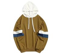 SPSMOKH Men's Oversized Pullover Hoodie Y2K Style Autumn Winter Solid-colour Hooded Sweatshirt with Large Pockets, Casual Sports Drawstring Hooded Top Couple Long-sleeved Top (B-3, 2XL)