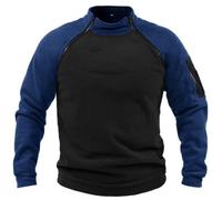 SPSMOKH Men's Tactical Military Outdoor Wool Fleece Pullover - Warm Thermal Combat Sweatshirt Windproof Winter Top (TYPE - 9, L)