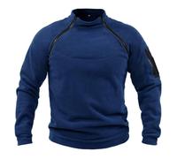 SPSMOKH Men's Tactical Military Outdoor Wool Fleece Pullover - Warm Thermal Combat Sweatshirt Windproof Winter Top (TYPE - 5, L)