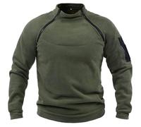 SPSMOKH Men's Tactical Military Outdoor Wool Fleece Pullover - Warm Thermal Combat Sweatshirt Windproof Winter Top (TYPE - 2, M)