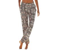 SPSMOKH Women's Harem Pants - Bohemian-style Trousers with Retro Floral Print, High-Waisted Pleated Waistband Pocket Casual Trousers, Loose Yoga Casual Summer Beach Linen Trouser (#A02, M)