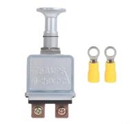 SPST Push-Pull On/Off Switch, 75A 6-28V DC, Die-Cast Metal with Chrome Knob