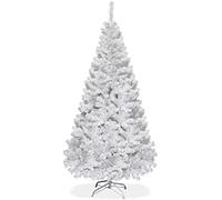 SPSUPE 5FT White Artificial Christmas Tree, Polyvinyl Chloride, 5'