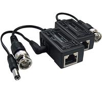 SPT Security Systems 15-U101J2 Video & Power Balun, Bnc to RJ45 with Power Connector, 1 Pair, Black