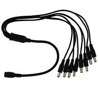 SPT Security Systems 8-Port DC Power Splitter (5 Piece per Pack), Black - 93-P108-5