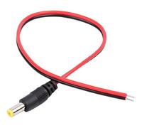 SPT Security Systems 93-PM11-100 CCTV Camera Male Plug DC Power Cable Pigtail, 100 Pieces, Black/Red
