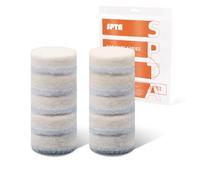 SPTA 10 Pack 0.5 Inch 12.5mm Wool Felt Polishing Pads - Felt Buffing Wheels with Hook & Loop Backing for Random Orbital Sander, Polishing & Finishing -PT200-10
