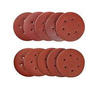 SPTA 100pcs 150mm Sanding Discs Pads, Hook and Loop 40# 80#, 120#, 180#, 320#, 600#, 800#, 1000#, 1500#, 2000# Grits 6-Holes Sandpaper Assorted for Random Orbital Sander