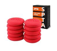 SPTA 10Pcs Foam Wax Applicator Pads, 4Inch Car Waxing Sponge(Red), Soft Car Waxing Polish Sponge, Practical Car Polishing Sponge, for Car Cleaning, for Hand Applying Waxes