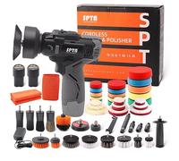 SPTA 12V Cordless Car Polisher Tool Sets, Cordless Drill Variable Speed Polisher and Buffer, 2000mAh Li-ion Battery with Fast Charger and Polishing Pads for Car Detailing and Paint Polishing