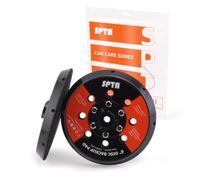SPTA 2Pcs 5" Universal Dual Action Backing Plate, Backing Plate for DA Polisher,Hook & Loop, 5/16" Thread,Fits DA Polishers Up to 12,000 OPM, Sand, Buff, Polish & Finish (6 Inch (150mm))
