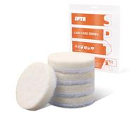 SPTA 5 Pack 1 Inch 25mm Wool Felt Polishing Pads - Felt Buffing Wheels with Hook & Loop Backing for Mini Polisher, Rotary Tools, Polishing & Finishing -PT204-5