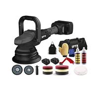 SPTA Cordless Car Polisher, 20V, 2500-4500RPM, Variable Speed, Battery Powered, with 2 Batteries, Charging Station, for Vehicles, Boats, Tiles, Metals