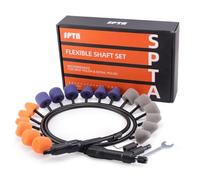SPTA Flexible Shaft Set Mini Buffing Polishing Pads Kit for Car Wheel Detailing, Tight Areas, and Small Spaces