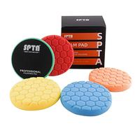 SPTA Hex-Logic Polishing Pad 180 mm Polishing Sponges Wax Sponges Car Polishing Sponge Pad Polishing Pad Sponge Polishing Foam Set for Eccentric Polishing Machine Sander
