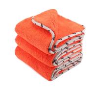 SPTA Microfiber Car Cleaning Cloths, 1200gsm Ultra-Thick Cars Drying Towel, 16'' x 16'' (3 Pack) - Orange