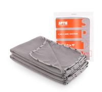 SPTA Microfiber Car Wash Drying Towel, 2 PCs Waffle-Weave Highly Absorbent, Scratch Free, Big Cleaning Cloth Towel for Auto Detailing, 380GSM, 25.2 x 34.3 inch, Grey-MT033
