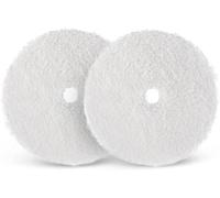 SPTA Microfiber Cutting Pads, Microfiber Finishing Pads 2Pcs 5Inch/6Inch Finishing Disc Soft Wax Removal Pad for Dual Action Car Polisher Finishing Polishing Waxing (6 Inch)