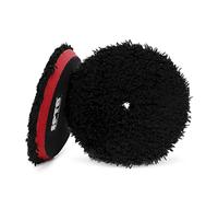 SPTA Microfiber Polishing Pad, 2Pcs 5Inch 125mm Microfiber Pads Microfiber Cutting Disc Microfiber Finishing Disc with Hook & Loop Backing for Car Buffer Polisher Cutting Buffing Waxing and Polishing