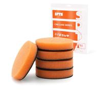 SPTA Pro 5 Pack 2 Inch/50mm Orange Heavy Cut Mini Polishing Buffing Pads for Mini Car Buffer Polisher, Removes 1500-2000 Grit Sanding Marks, Tight Areas -QF203-5