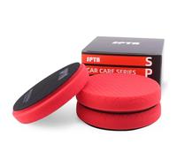 SPTA Red Finish Polishing Pads, 3Pcs 6.5 Inch Face for 6 Inch 150mm Backing Plate, Polyurethane Sponge, Compatible with Automotive Paint and Clear Coat