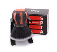 SPTA Ultra Soft Detailing Brush, Car Detail Brush, Orange Handle XL Synthetic Brush - Ultra Soft Bristles, Comes with Storage Rack, Covers Large Area Inside or Outside Vehicles