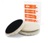 SPTA Wool Buffing Polishing Pads, 3Pcs 6 Inch (150mm) Wool Cutting Compounding Pad for 6 Inch Car Polisher Compounding, Buffing