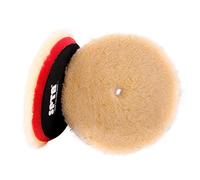 SPTA Wool Polishing Pads, 6"(150mm) 100% Natural Wool Buffing Pad with Hook & Loop Backing 2pcs Set for Car Polishing, Buffing and Cutting (6 inch(150mm))