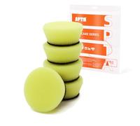 SPTA Yellow T80 Mini High-Cut Foam Polishing Pad Sets, 5Pcs 1.3inch/32mm Sponge Polishing Buffing Pads, Car Foam Detail Polishing Pad Kit for Car Detail Polishing, Small Area Polishing -FPTSS1Y