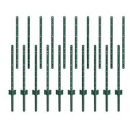 Sptchapn 5ft Metal Fence Post丨Sturdy and Durable Fencing Steel Post - Pack of 10 for Garden Patio and Outdoor Wire U-Shaped Fence Post Green T-Posts (10)