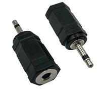 SPTSSWET 2 Pack 2.5mm male Jack to 3.5mm female Jack adapter Connector Compatible with Logitech Harmony Hub IR Blaster IR Emitter Extenders IR Repeaters IR Receivers