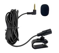 SPTSSWET 3.5mm Car Microphone Portable External Assembly MIC Compatible with JVC Alpine Kenwood Sony Jensen for Car Vehicle Head Unit Enabled Stereo Radio GPS DVD